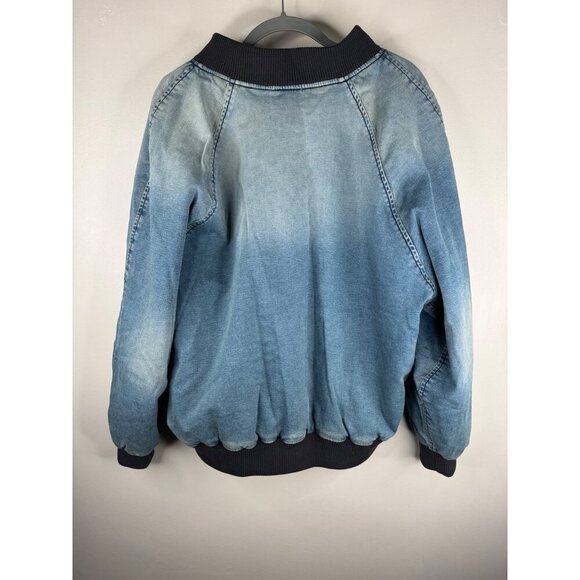 NEW EB Denim Lombardi Zip Bomber Jacket Quilted Interior Olio Small $595 REVOLVE - Picture 4 of 4